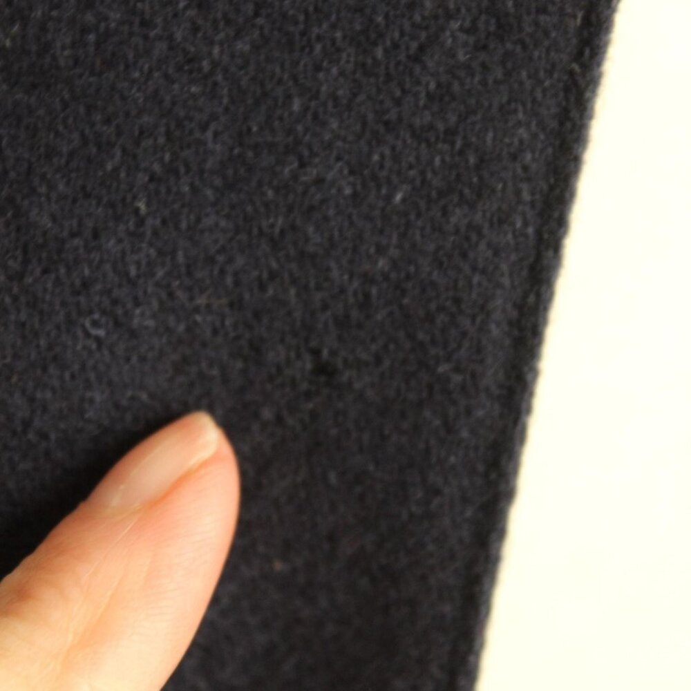 Vintage 1980s Dress with Pockets, J.G. Hook Wool Navy Blue Pinafore, Size 8 - Picture 12 of 14